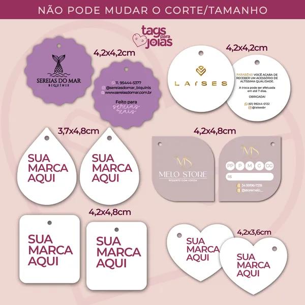Mini Tags Corte Especial