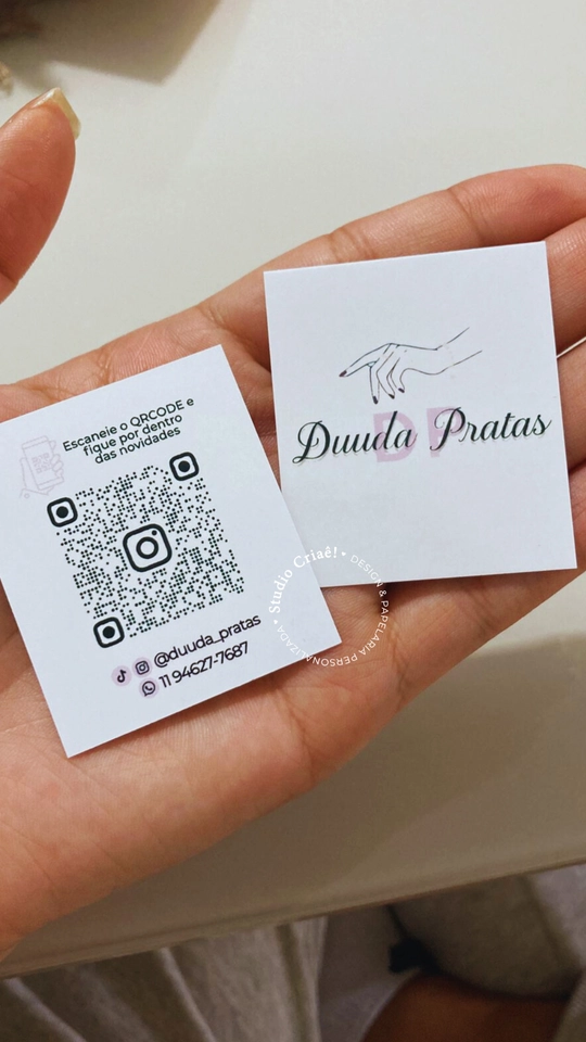 Mini Cartão QRCODE - 4,2cm x 4,8cm - 2
