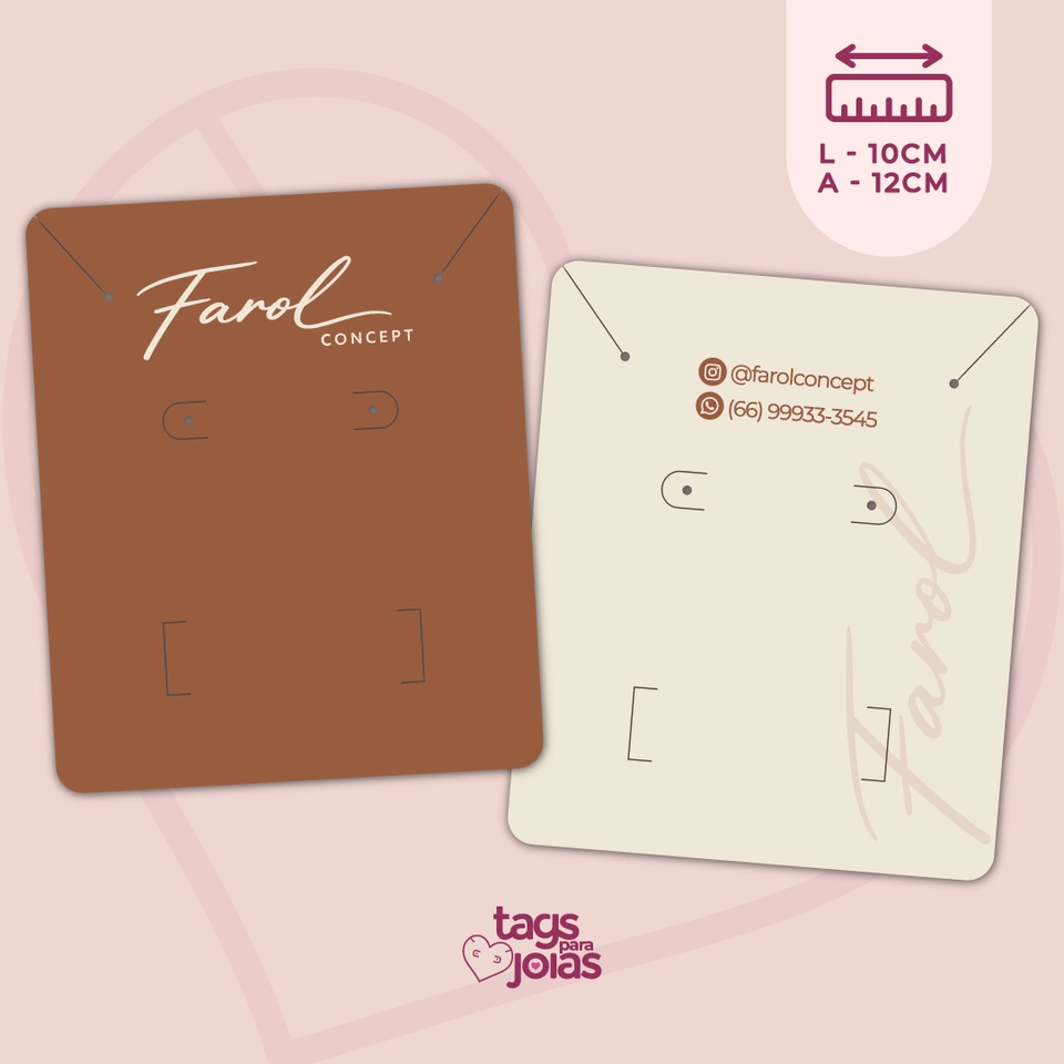 Tag Maxi para Colar e Brinco+ Corte para Argola e Corte Bracelete - 12cm x 10cm - 1