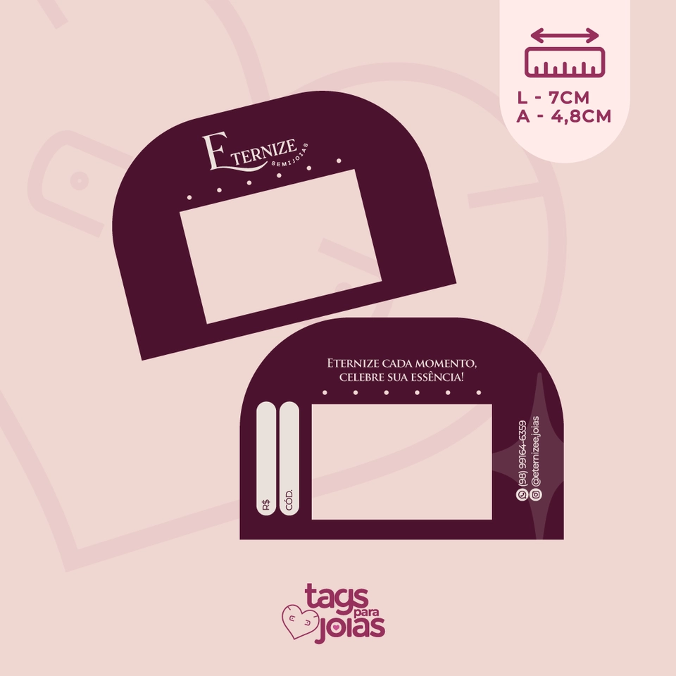 Tag Vazada para Trio de Argolas - 7cm x 4,8cm - 1