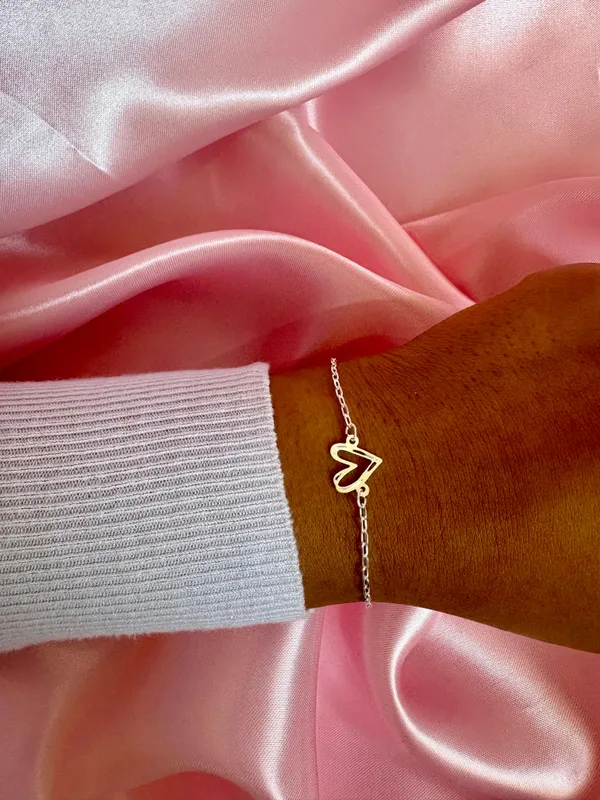 Pulseira coração puxadinho 