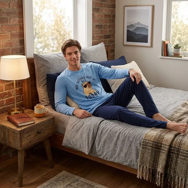 Pijama Masculino Bear Bed em Algodão - imagem 3