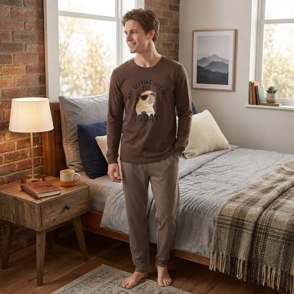 Pijama Masculino Bear Bed em Algodão - imagem 2