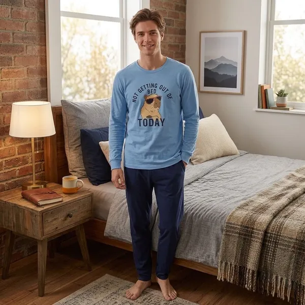 Pijama Masculino Bear Bed em Algodão - imagem 4