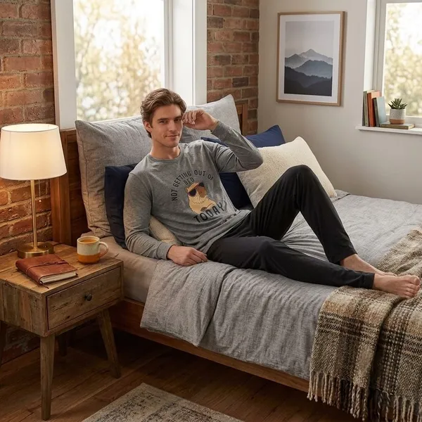 Pijama Masculino Bear Bed em Algodão - imagem 5