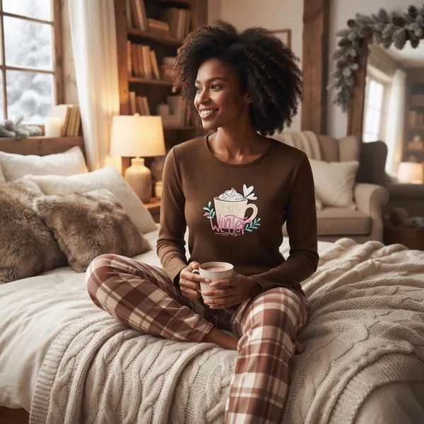 Pijama Feminino Canelado Mornings - imagem 1
