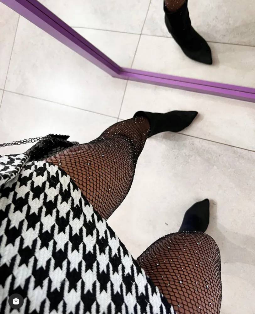 Meia com strass - 1