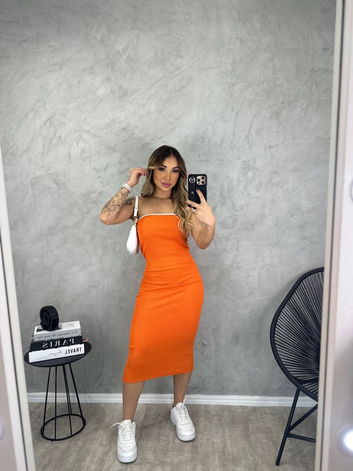 Vestido Midi Bicolor  - 3