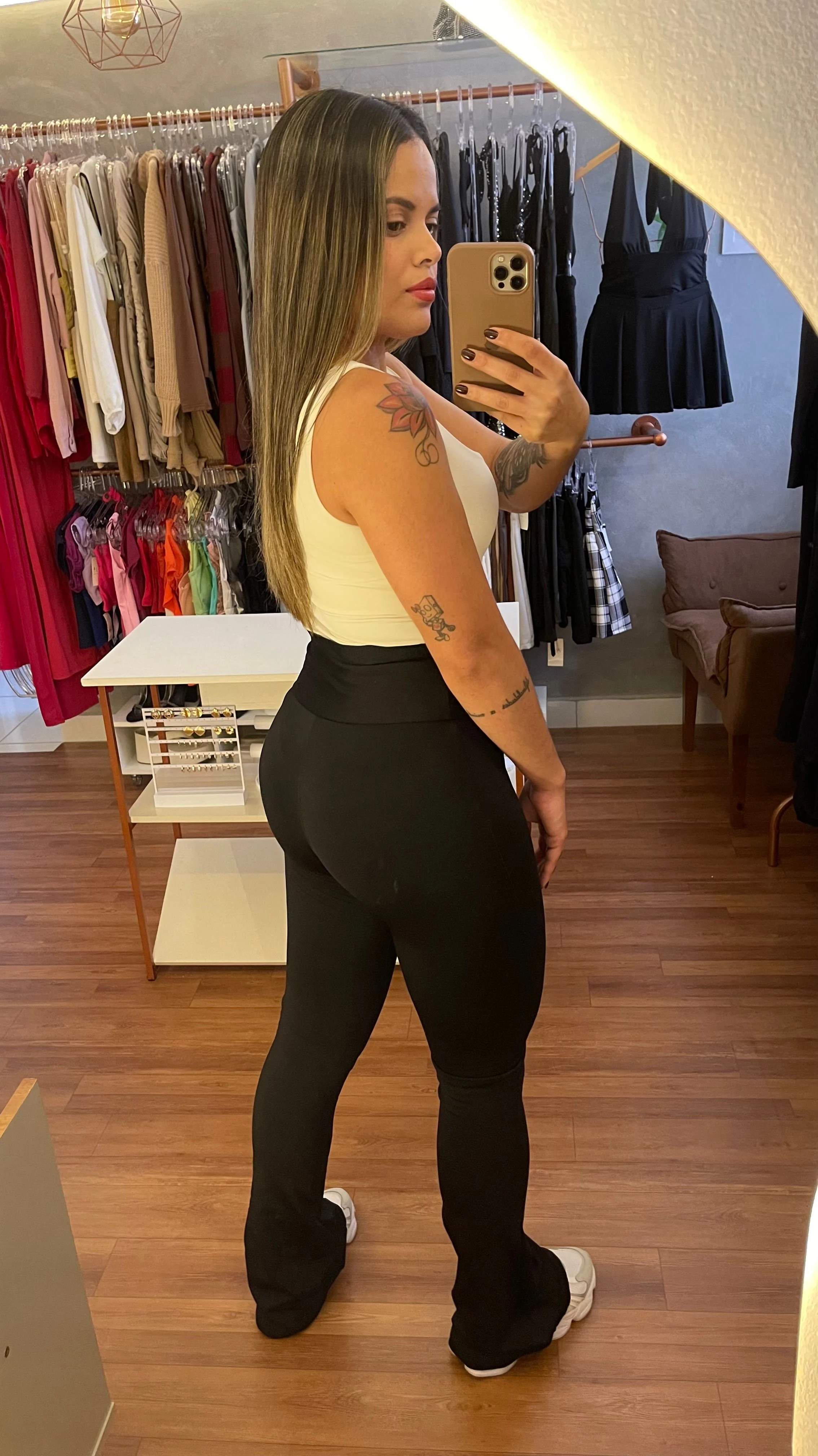 Calça Flare Flanelada - 2