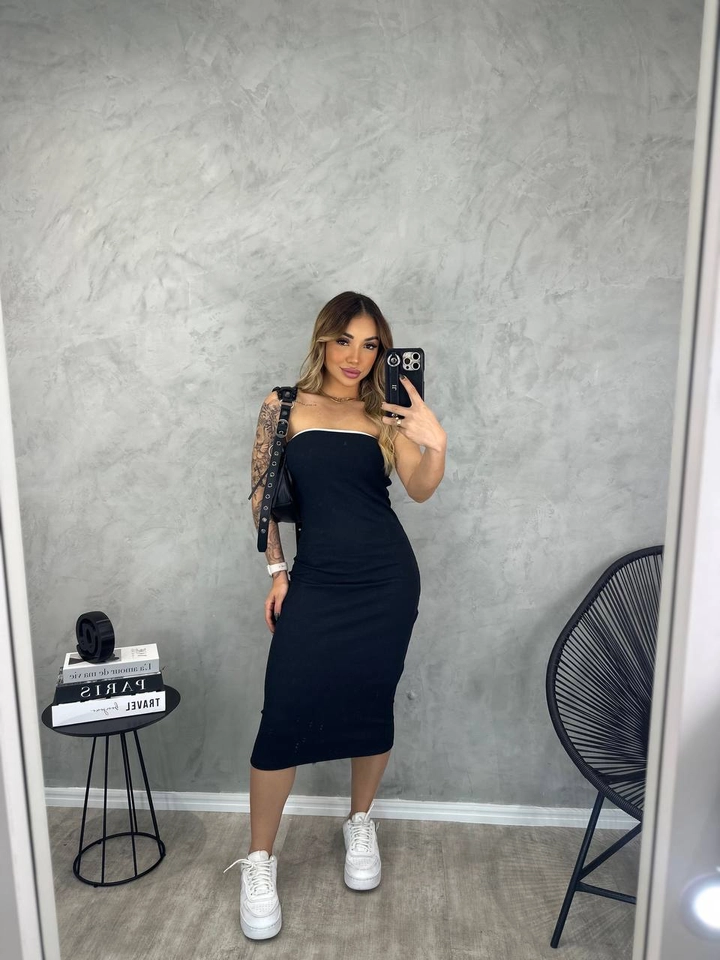 Vestido Midi Bicolor  - 6