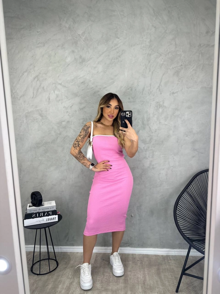 Vestido Midi Bicolor  - 4