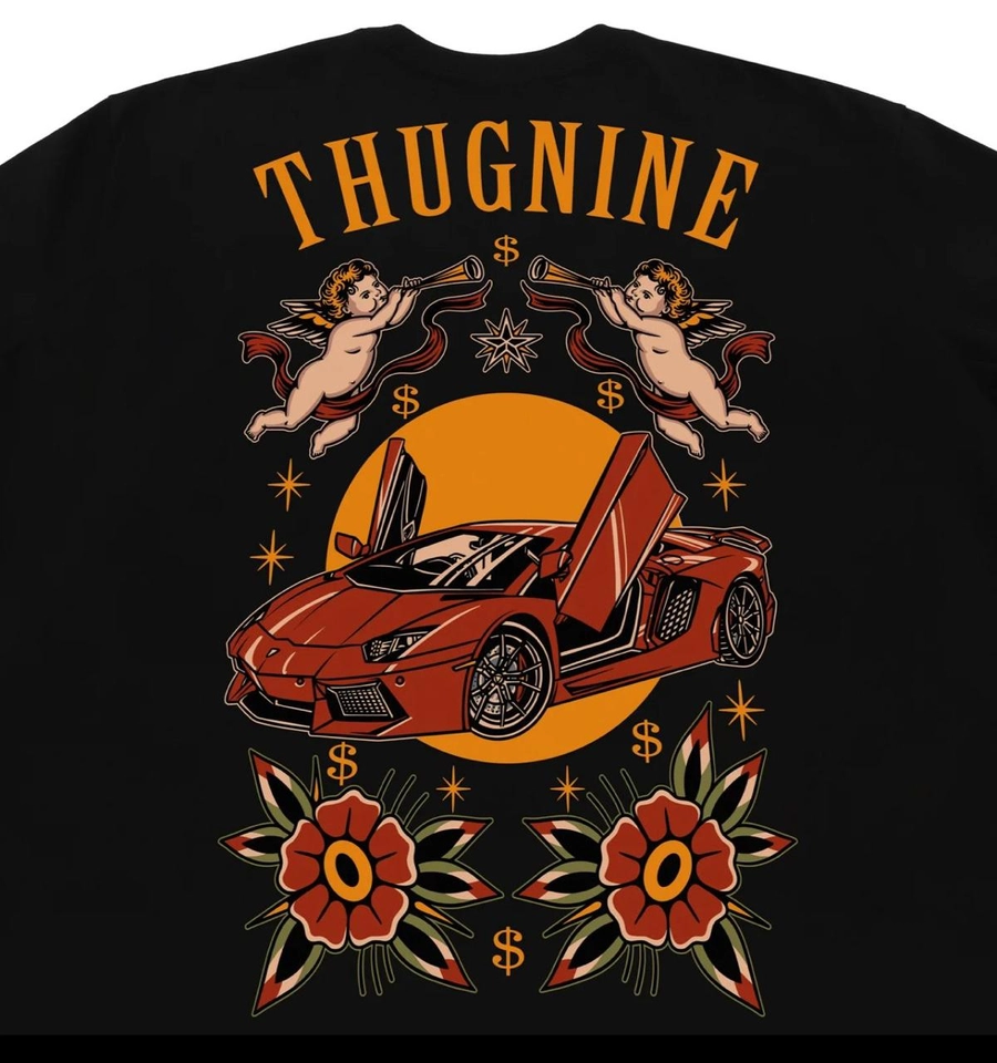 Camiseta Juvenil Thug nine ferrari