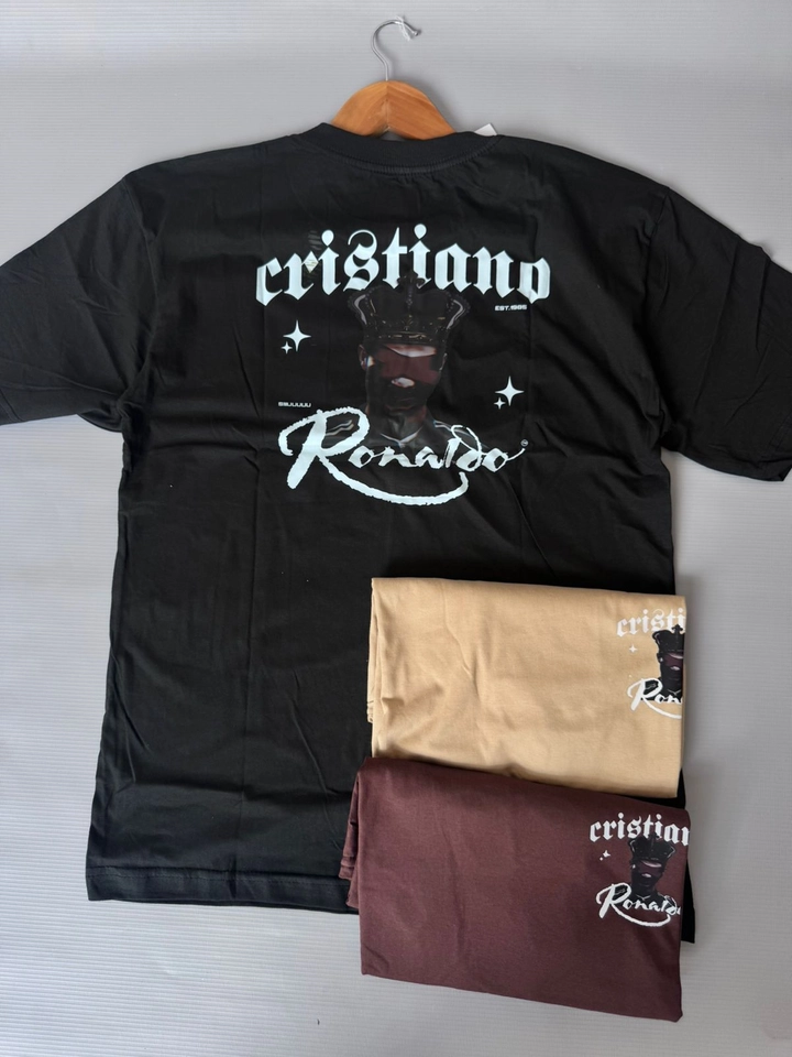 Camiseta oversized 40.1 dtf cristhiano ronaldo rei - 1