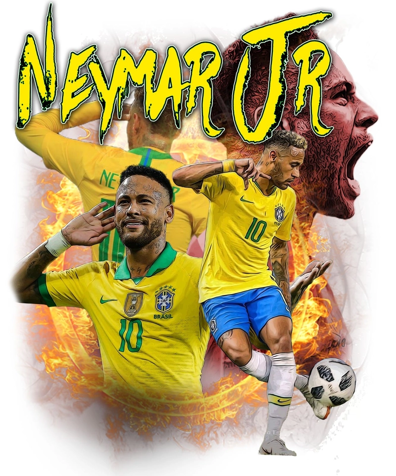 Camiseta Oversized 40.1 dtf NEYMAR club - 1