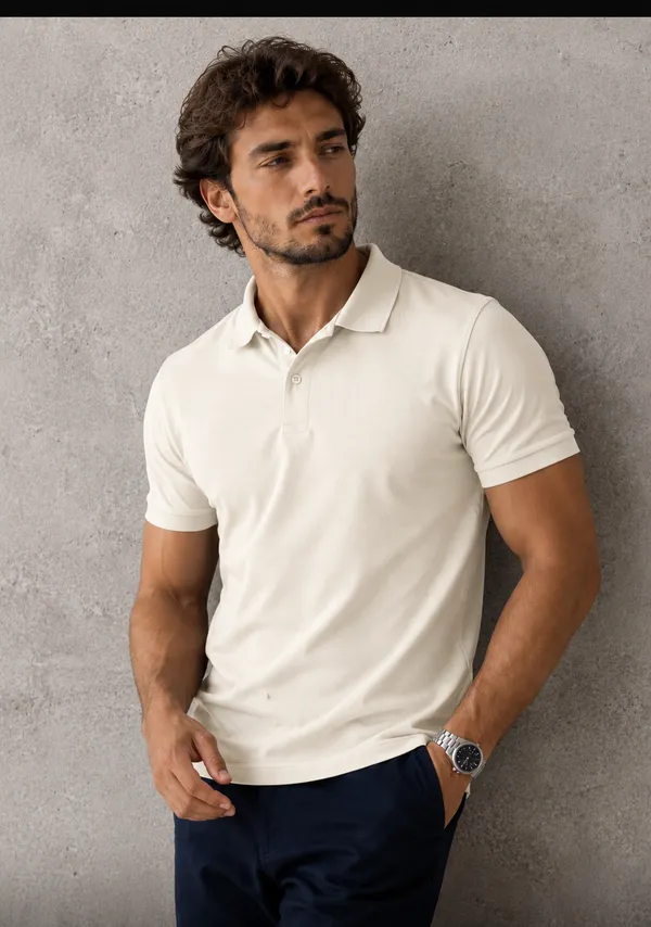 CAMISETA POLO ZARA TEXTURIZADA