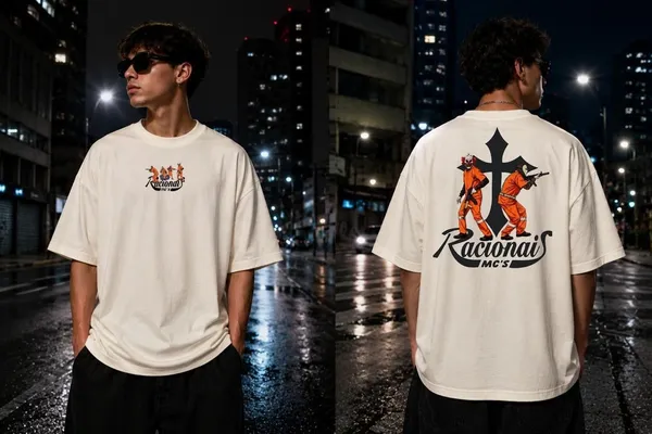 Camiseta racionais cores e valores