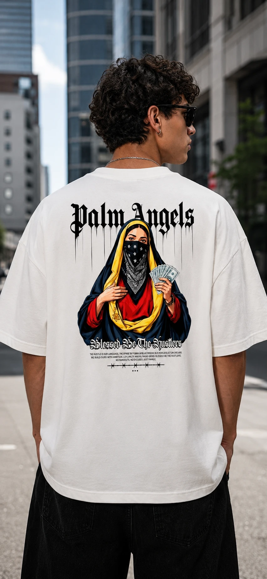 Camiseta oversized palm angel santo dinheiro - 1