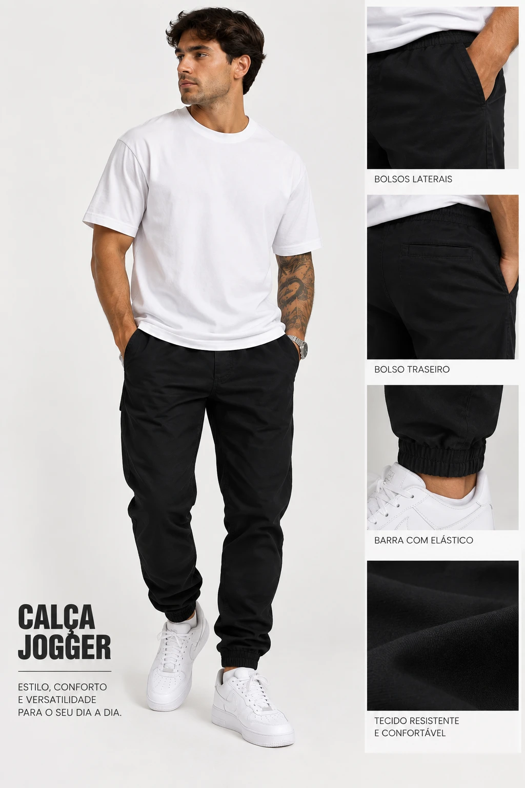 Calça jogger jeans - 3