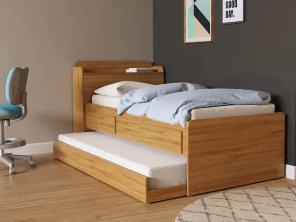 CAMA BIBOX SOLTEIRO 100% MDF - imagem 1