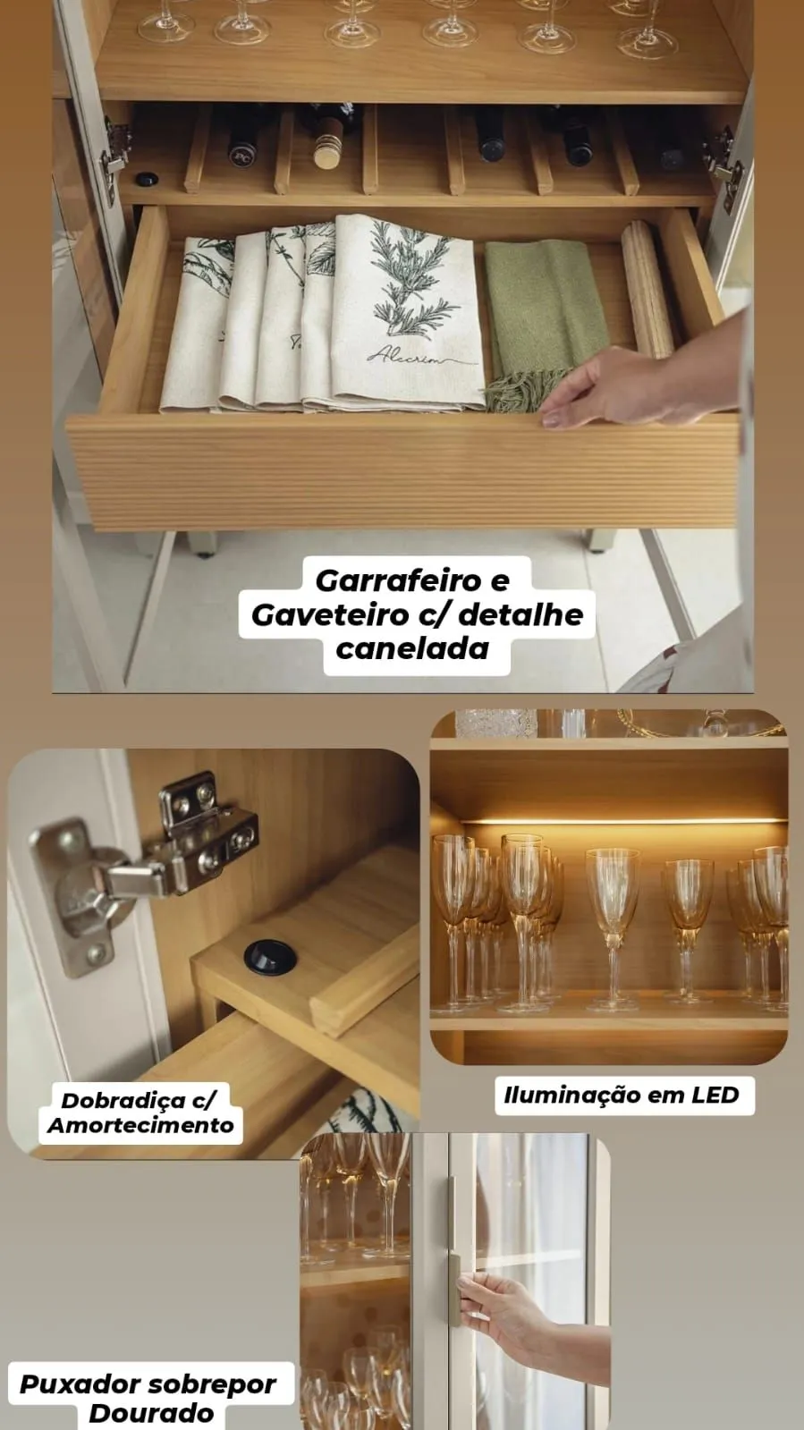 CRISTALEIRA ALURE 100% MDF - 5