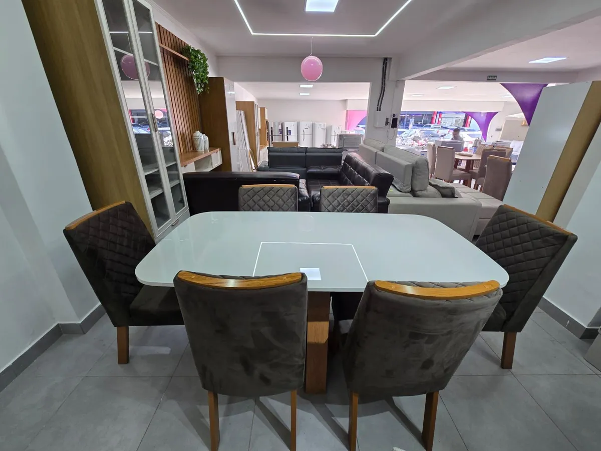 CONJ. DE MESA MELINA + 6 CADEIRAS VIGOR - 1