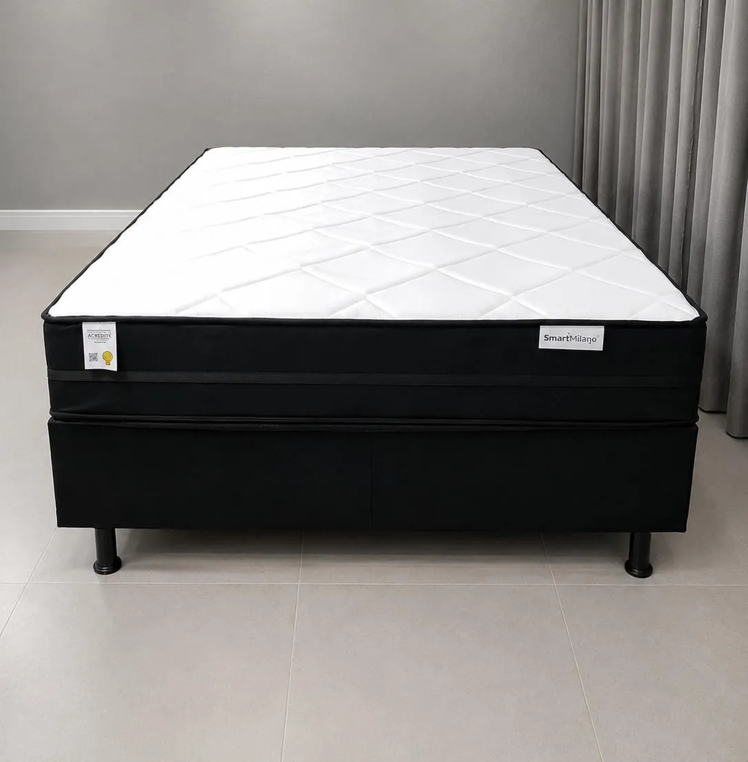 CONJ. COLCHÃO + BASE SMART MILANO CASAL - 1
