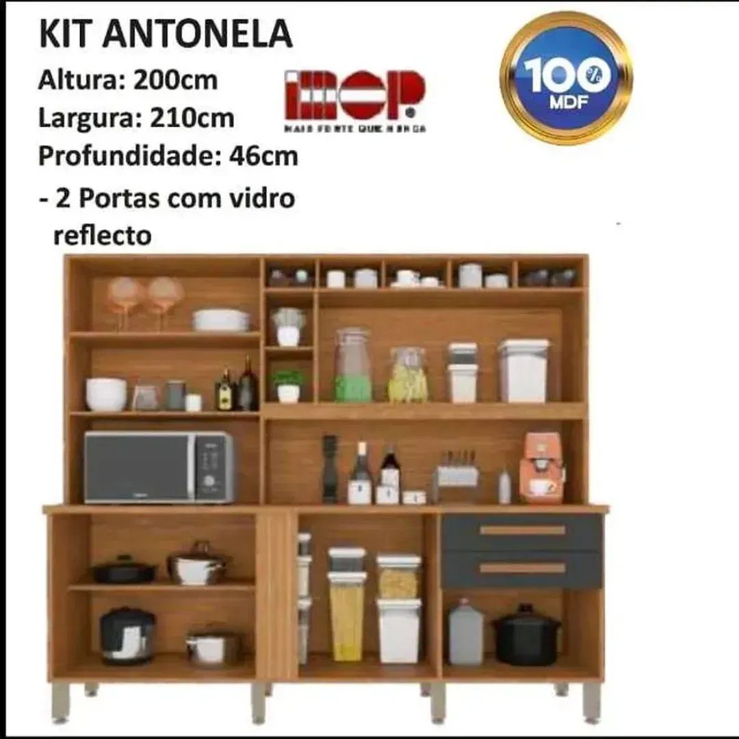 KIT COZINHA ANTONELA 100% MDF - 3