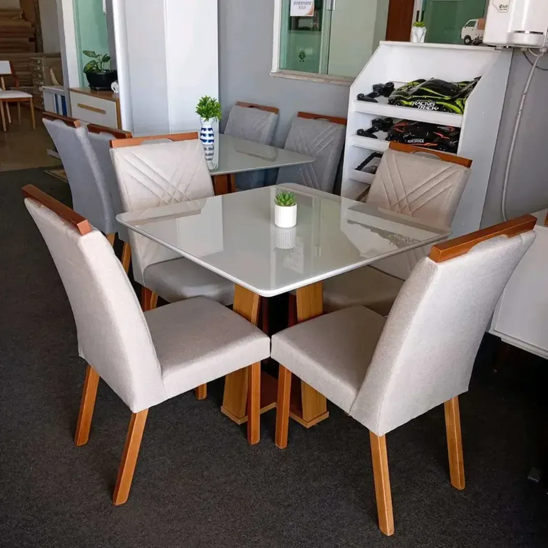 MESA RUBI 90 x 90 c 4 CADEIRAS SIMONE - 1