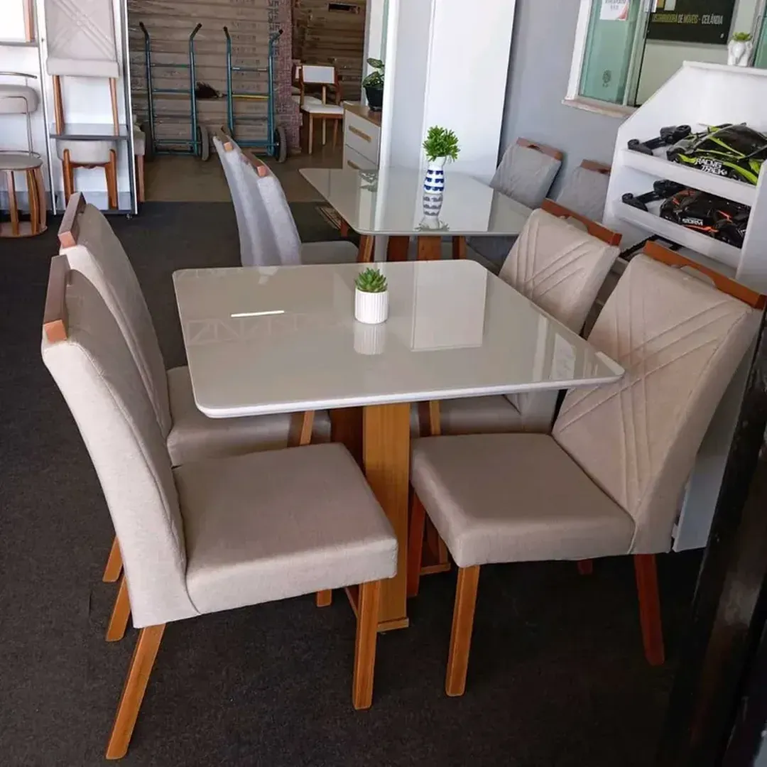 MESA RUBI 90 x 90 c 4 CADEIRAS SIMONE - 3