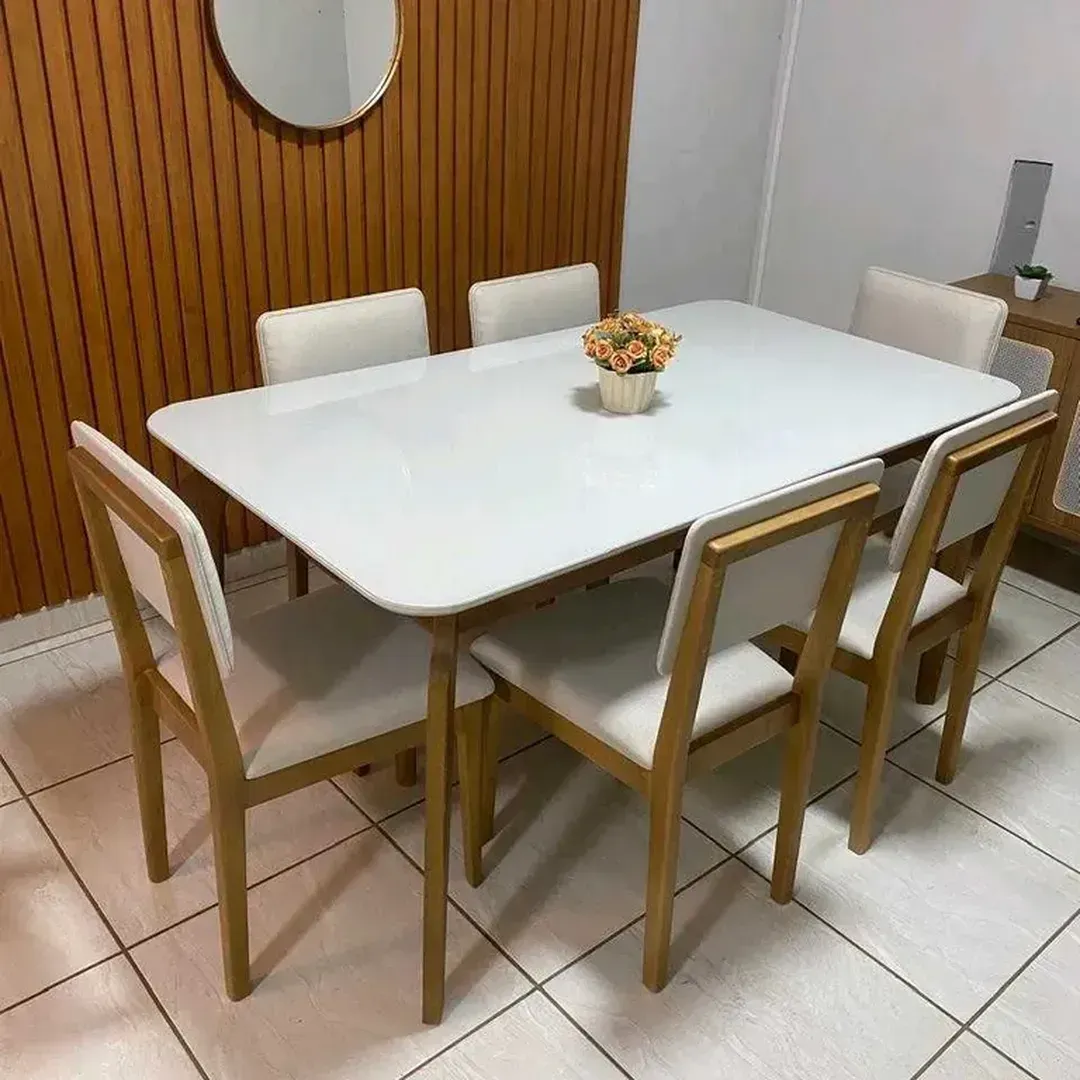 MESA AMETISTA C 6 CADEIRAS RUBI - 1