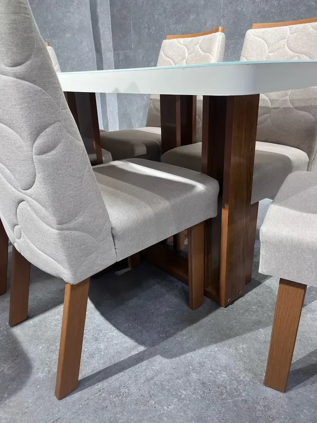 CONJUNTO MESA SENTRA 1.60 + 6 CADEIRAS FLOR - 3