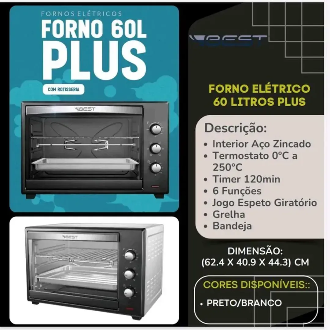 FORNO ELETRICO DE 60L PLUS - 2