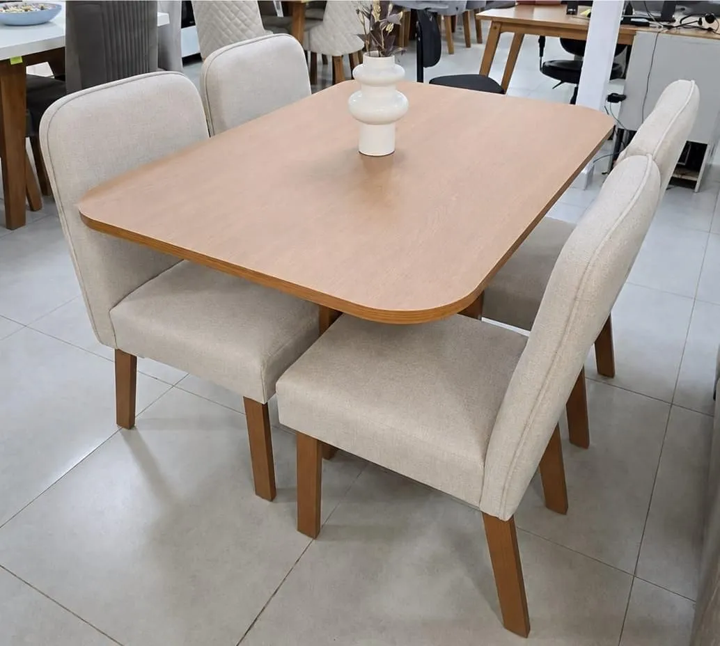 CONJUNTO SALA DE JANTAR BOM PASTOR REAL + 4 CADEIRAS VERSATI - 6