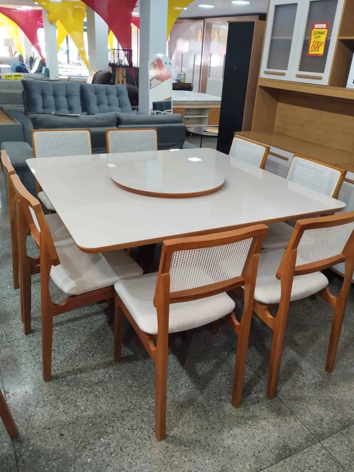 CONJUNTO MESA PÉROLA QUADRADA - 1