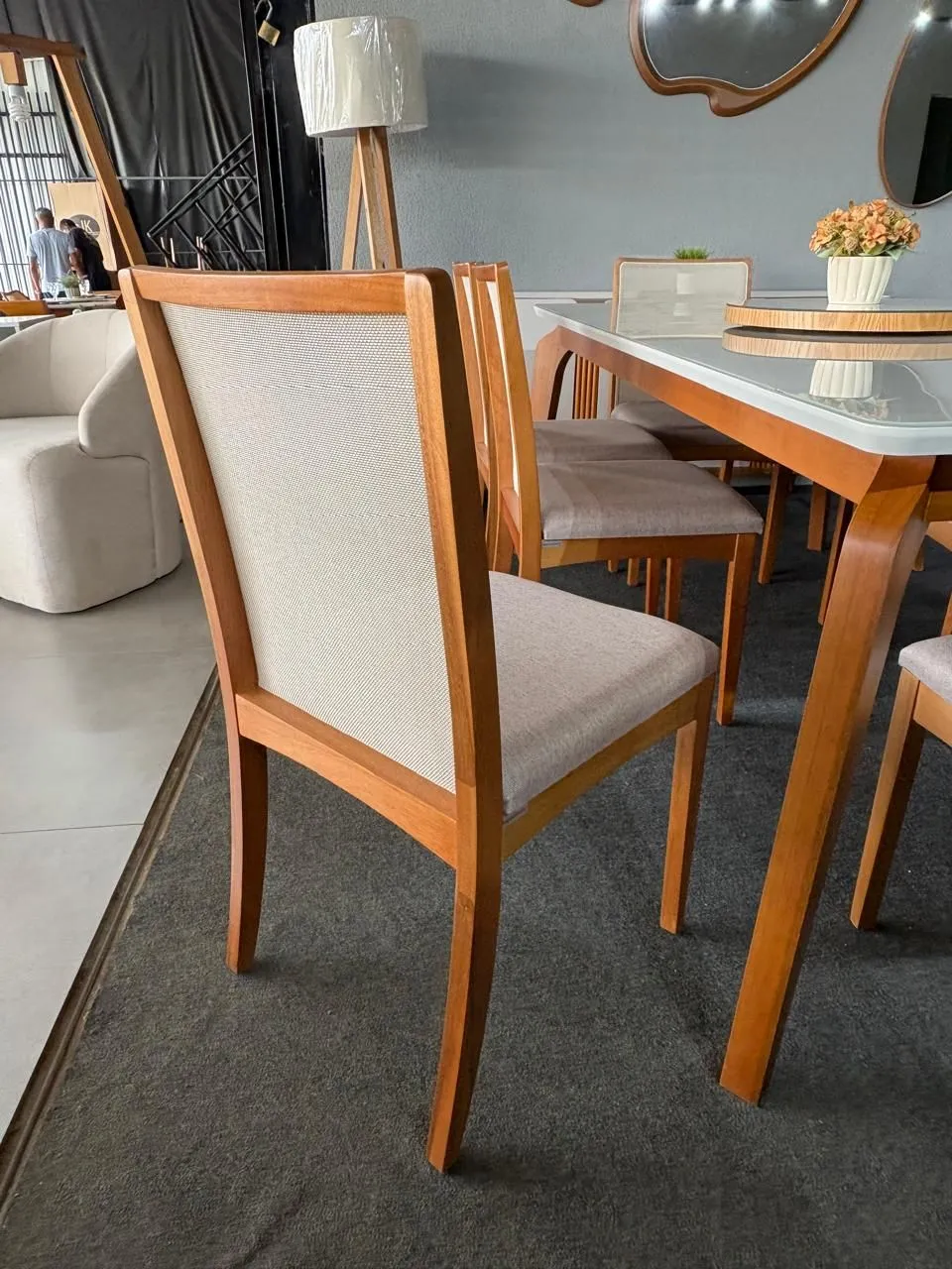 MESA PETRA C/ 8 CADEIRAS LARA KAPPESBERG C/ PRATO GIRATÓRIO - 4