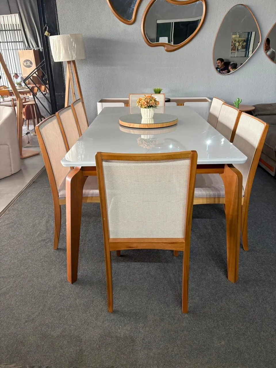 MESA PETRA C/ 8 CADEIRAS LARA KAPPESBERG C/ PRATO GIRATÓRIO - 5