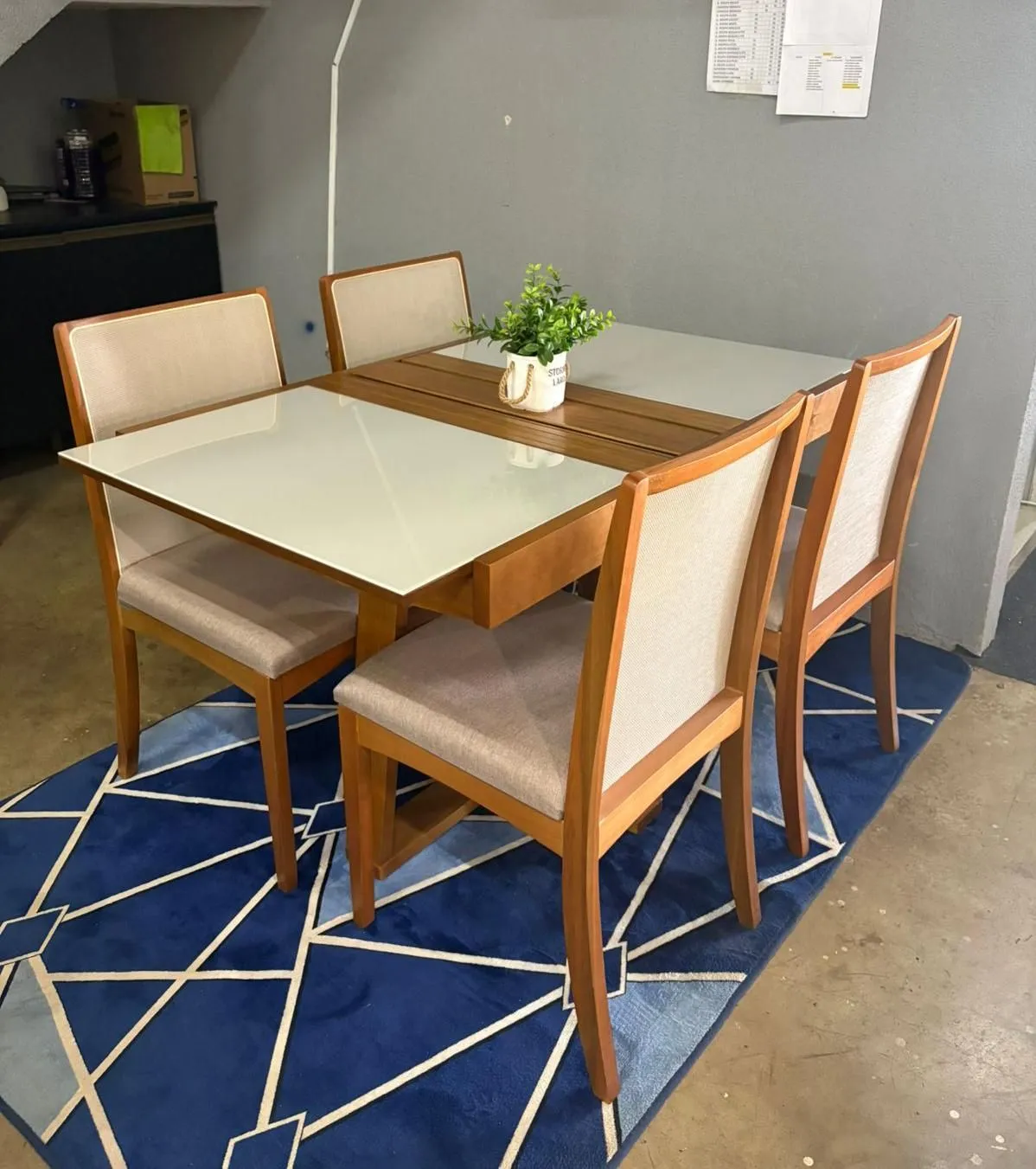 MESA EXTENSIVA ITALIA C/ 4 CADEIRAS LARA KAPPESBERG - 1