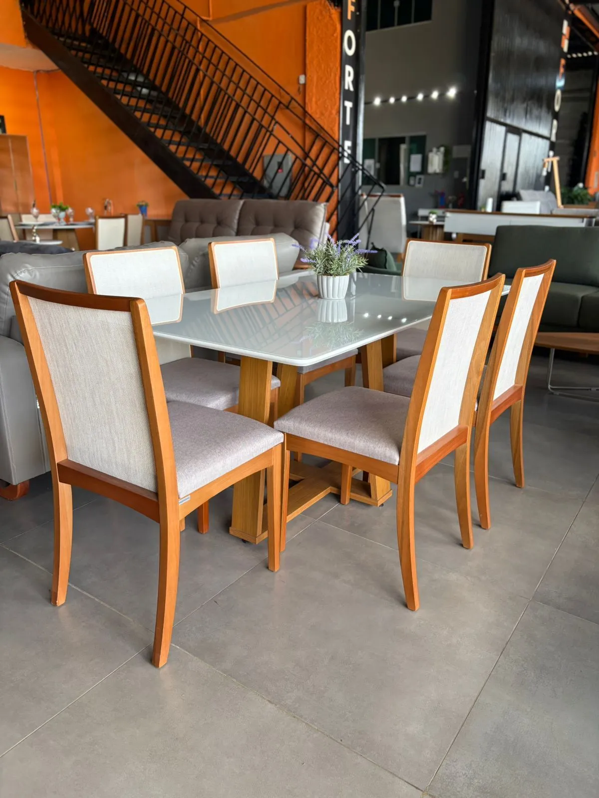 MESA RUBI 160 X 90 c/6 CADEIRAS LARA KAPPESBERG - 2