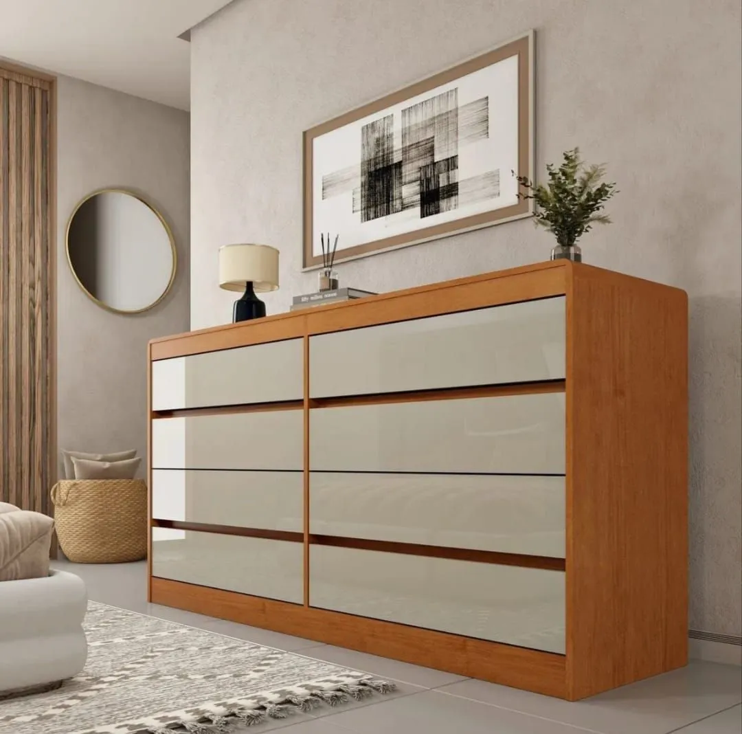 COMODA 8 GAVETAS ESPANHA 100% MDF  - 1