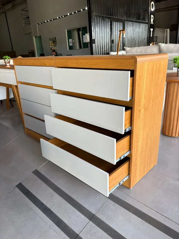 COMODA 8 GAVETAS ESPANHA 100% MDF  - imagem 3