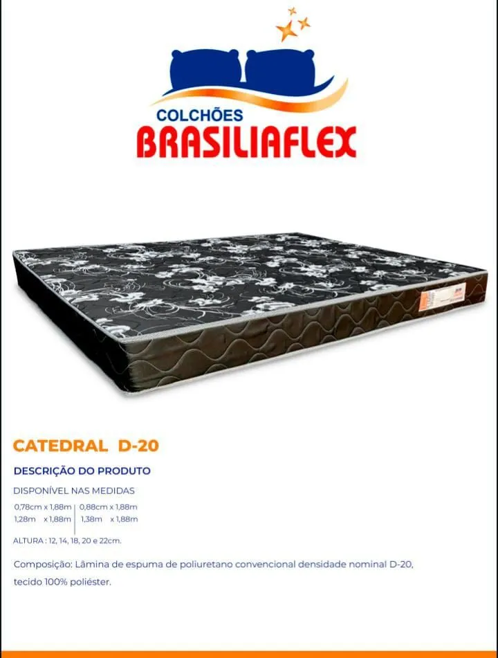 _COLCHÃO PADRÃO D20 12CM - BRASÍLIAFLEX - 1