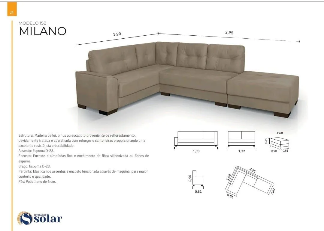 SOFÁ DE CANTO MILANO - 4