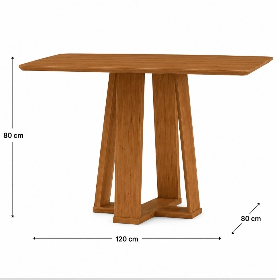 MESA RUBI 120 X 80 TAMPO LAMINADO C/ 4 CADEIRAS FORTE - 3