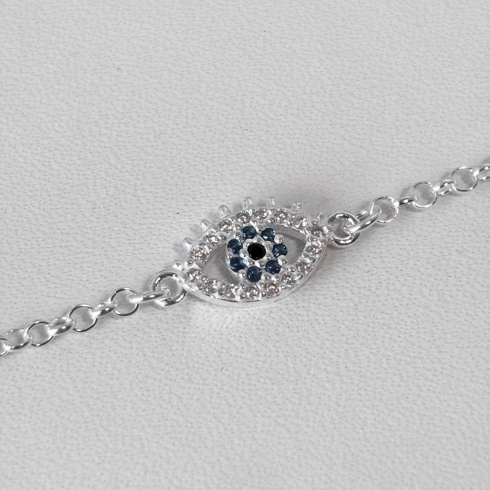 Pulseira Olho Grego Cravejado  - 3