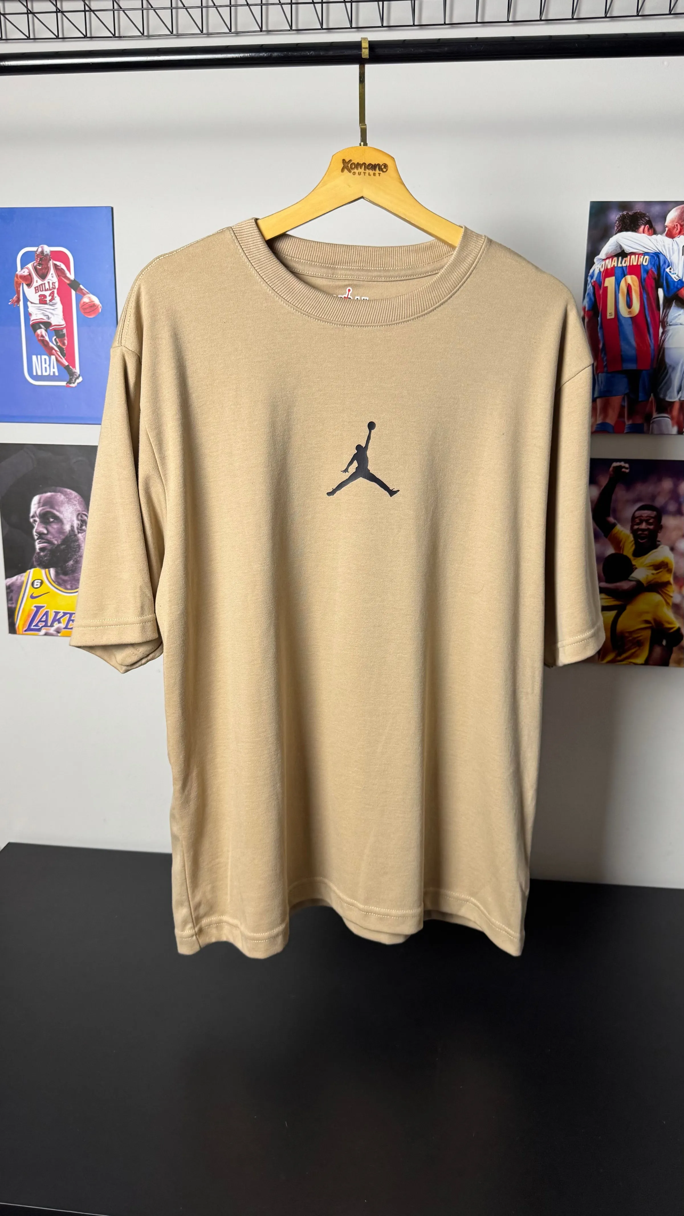 CAMISETA OVERSIZED M JORDAN BEGE - 2