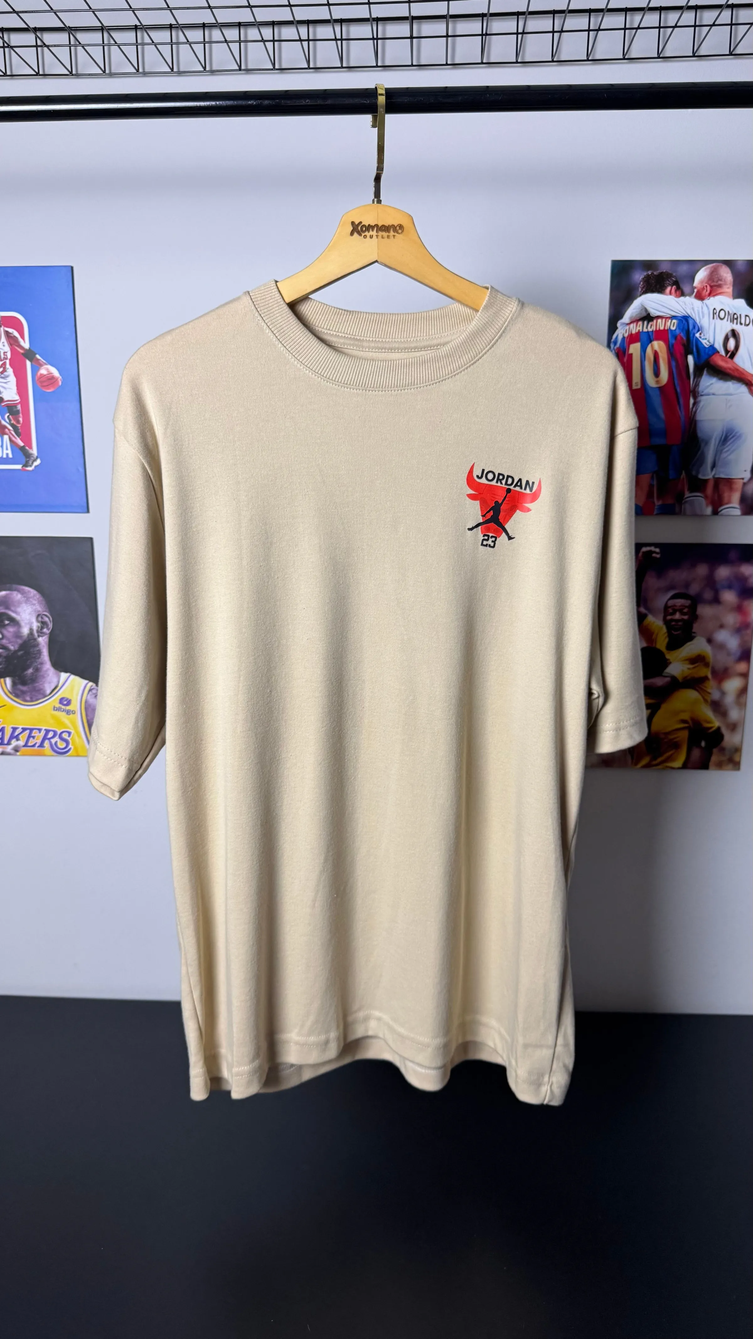 CAMISETA OVERSIZED JORDAN BULLS BEGE - 2