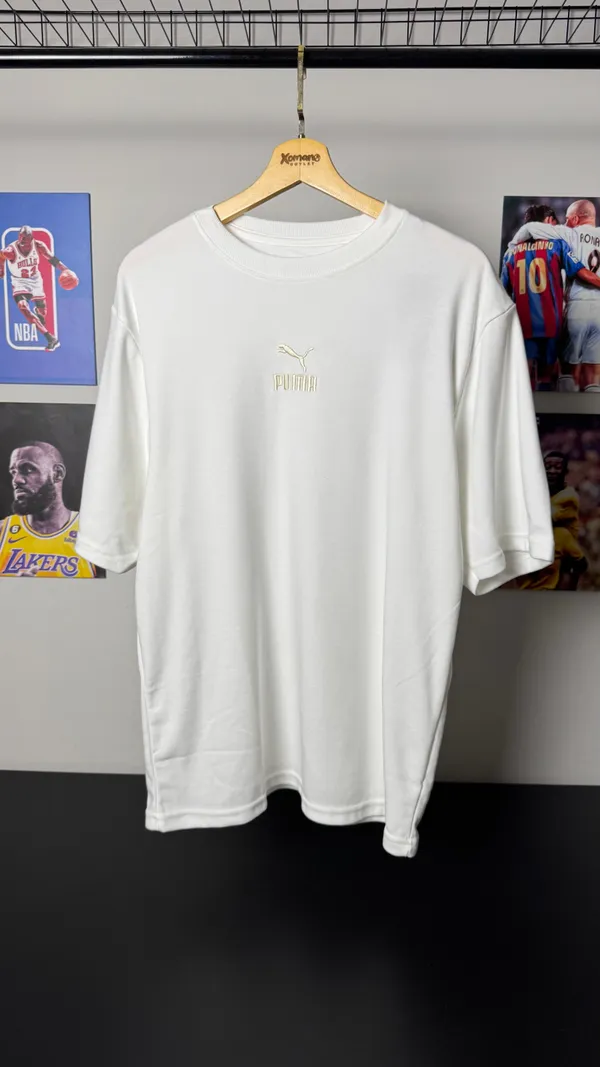 CAMISETA OVERSIZED PM BORDADA BRANCA