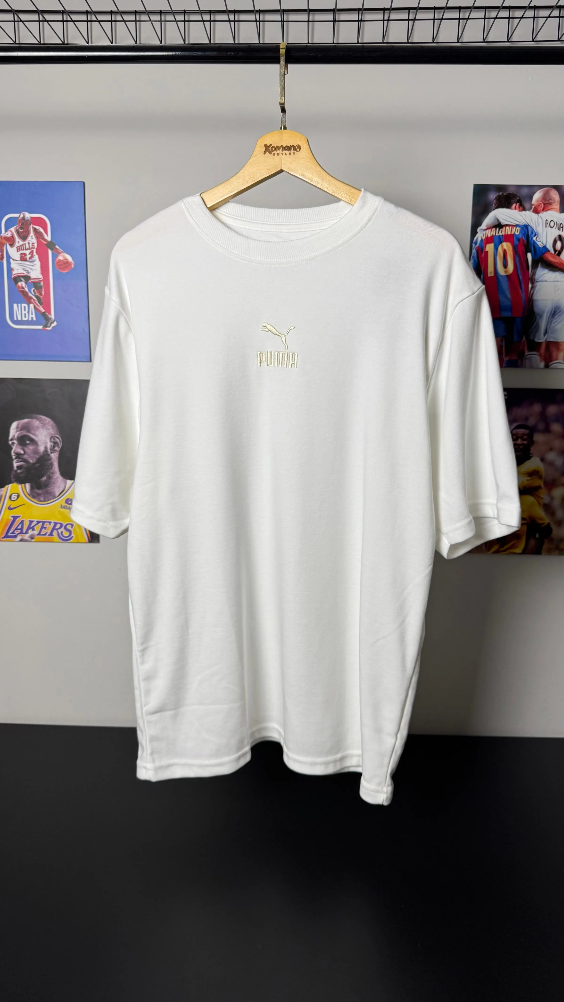 CAMISETA OVERSIZED PM BORDADA BRANCA - 1