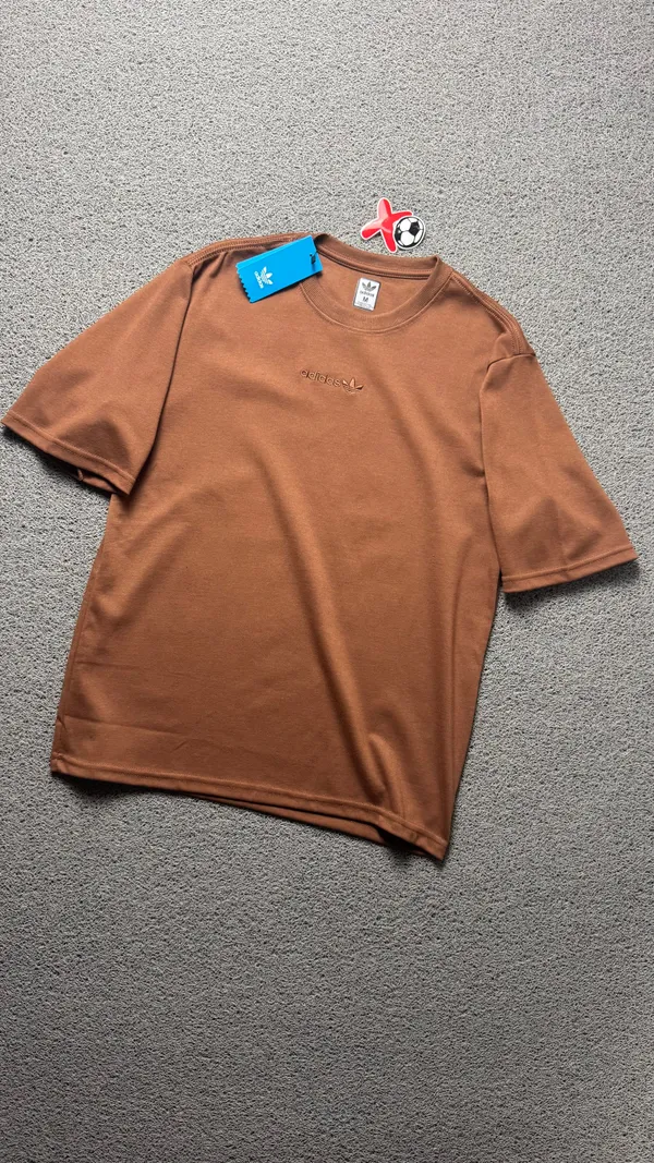 CAMISETA OVERSIZED AD BORDADO MARROM