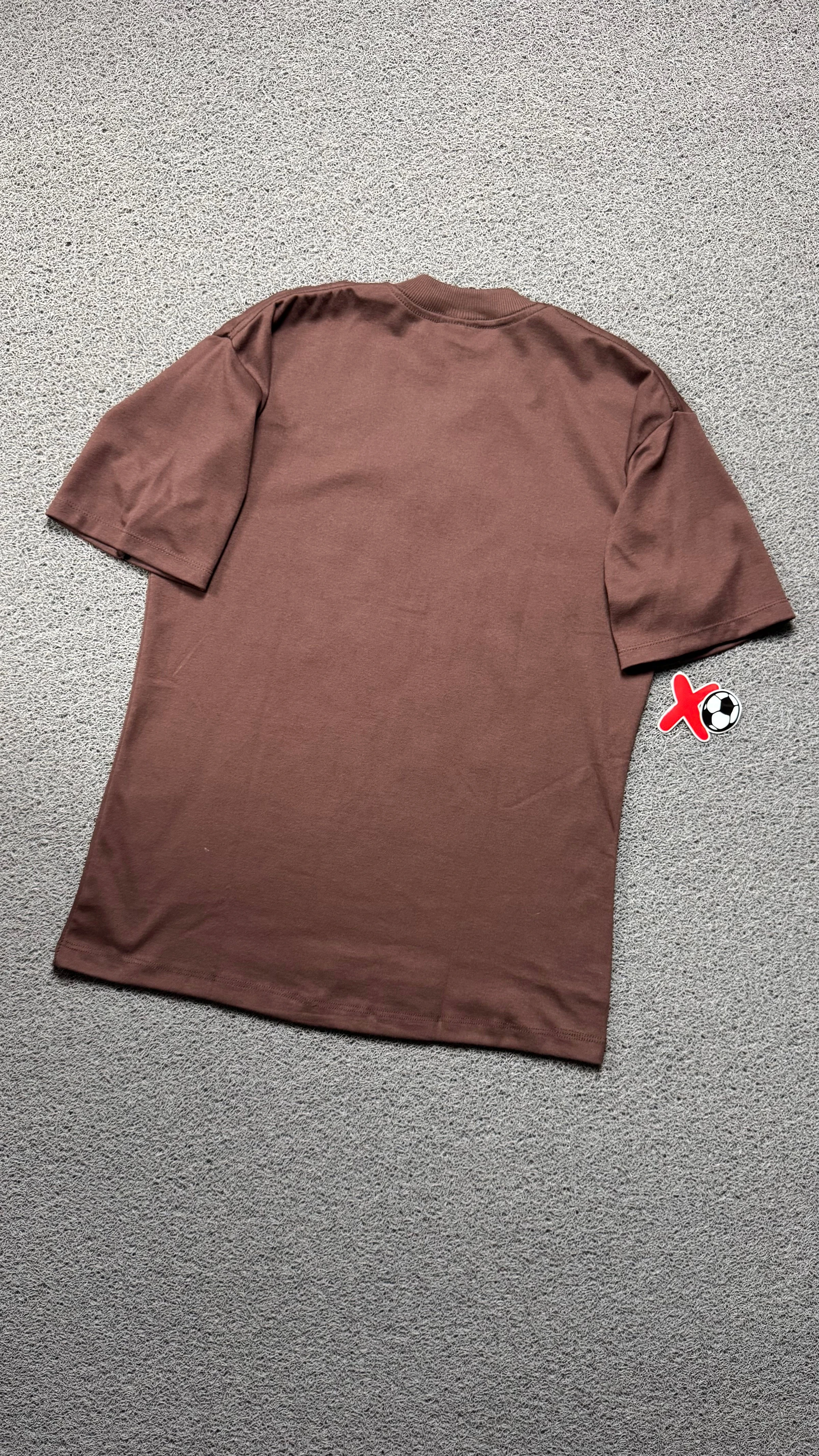 CAMISETA OVERSIZED NY BORDADA MARROM - 3